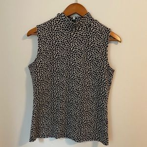 Sleeveless Giraffe-Print Blouse